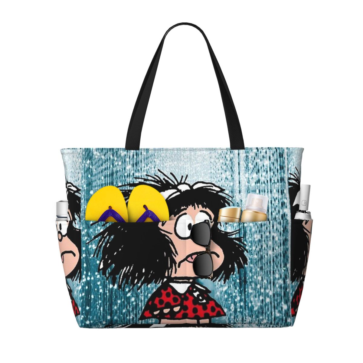 Yoga Fitness Tote - Mafalda Cute Beach Tote Bag Sport
