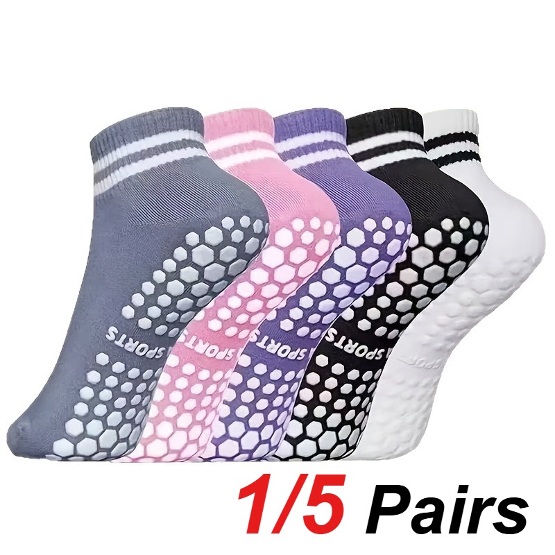 Fitness Of Yoga - 1/5 Pair Women's Silicone Anti Slip