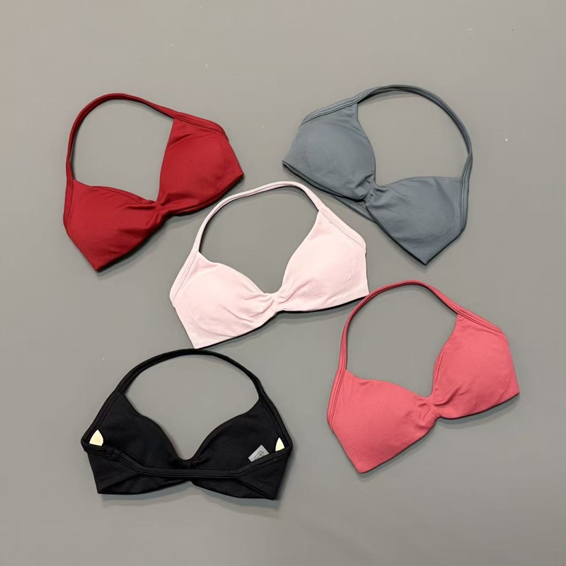 Yoga Và Fitness - Women Halter Sports Bra V-Neck Padded