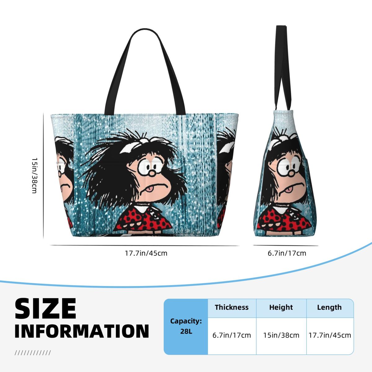 Mafalda Cute Beach Tote Bag Sp - đánh giá và giá Yoga Fitness Tote