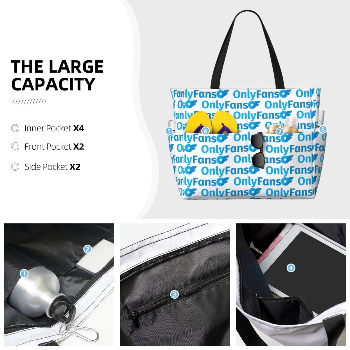 Onlyfans Logo Beach Tote Bag S - đánh giá và giá Yoga Fitness Tote