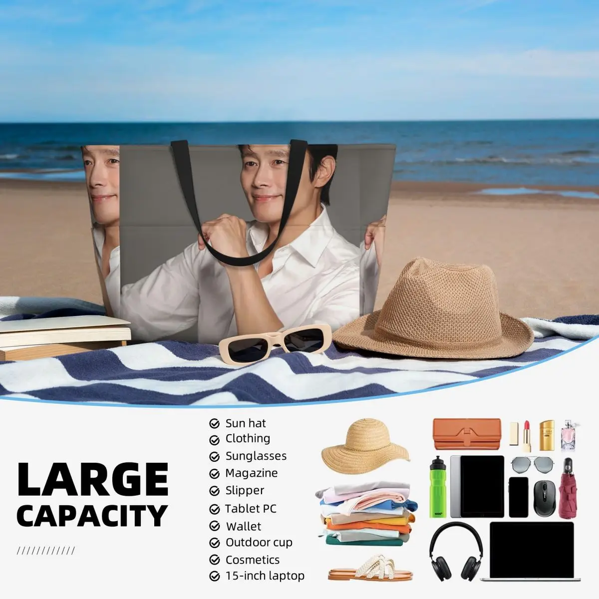 Lee Byung Hun Actor Beach Tote - đánh giá và giá Yoga Fitness Tote