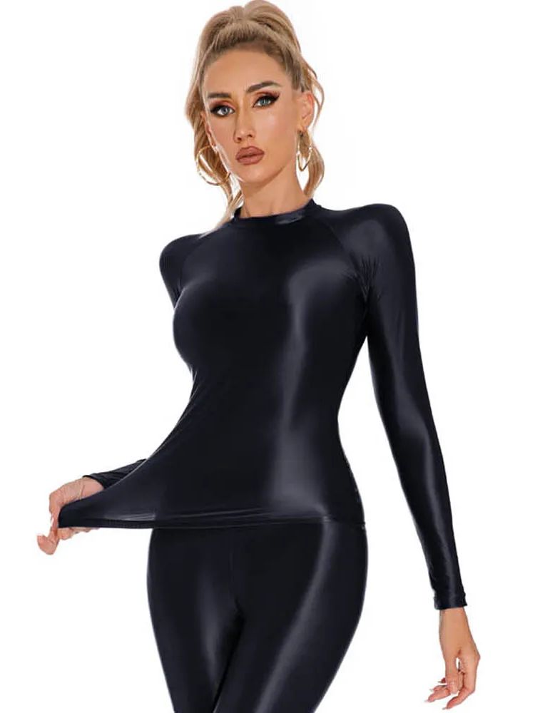 Glossy Shiny Elasitc Long Slee - đánh giá và giá Yoga Fitness Fit Club