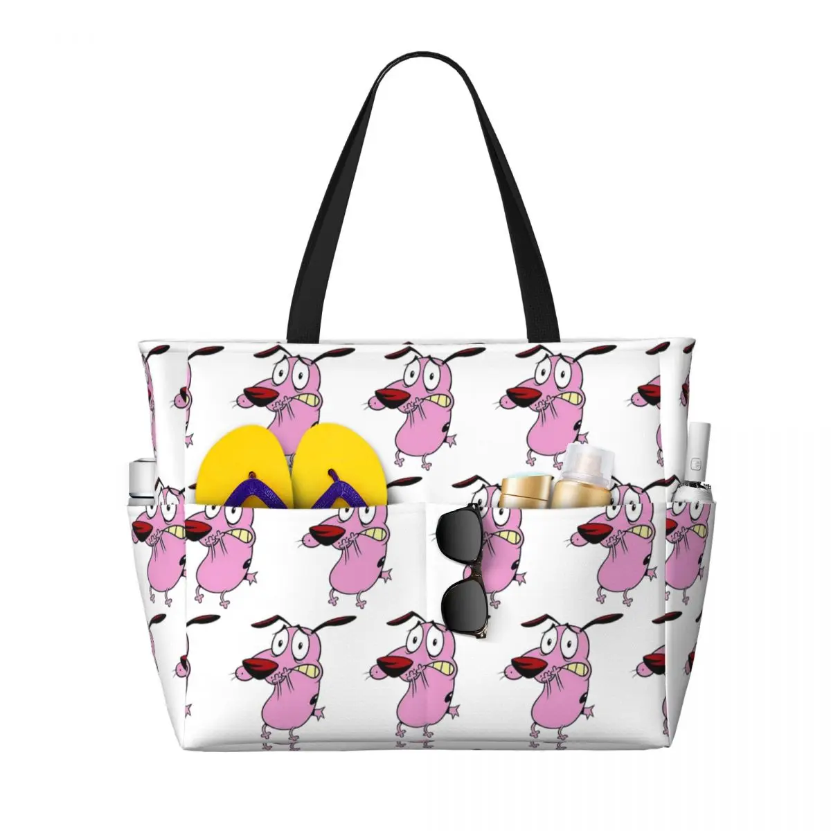 Cute Courageous Cowardlys Dog  - đánh giá và giá Yoga Fitness Tote