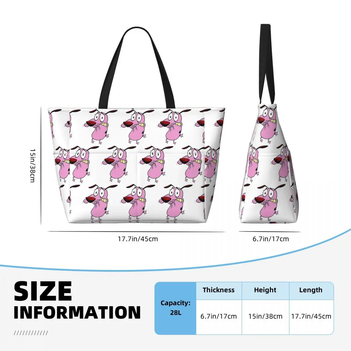 Cute Courageous Cowardlys Dog  - đánh giá và giá Yoga Fitness Tote