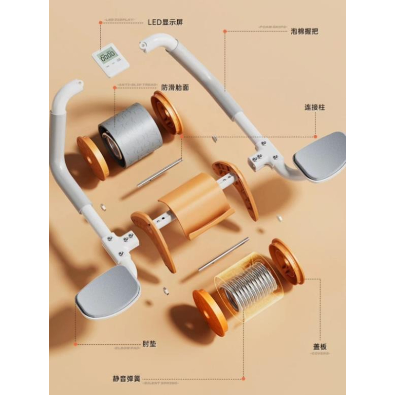 New Automatic Rebound Support  - đánh giá và giá Ab Wheel Roller