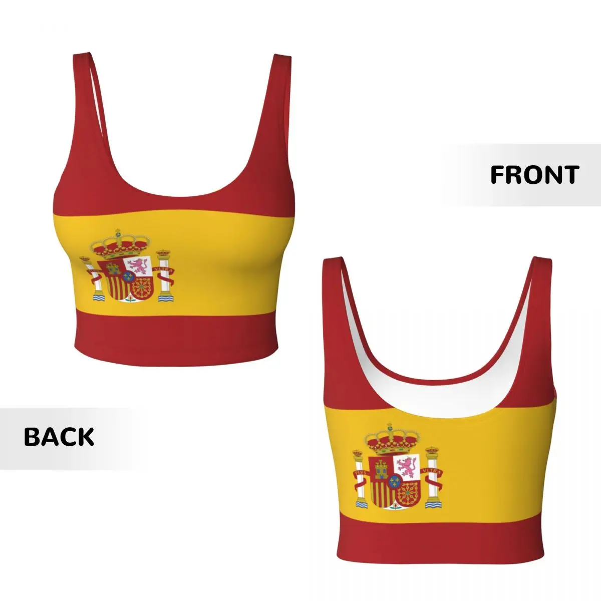 Spain Flag Basic Tops Women Sa - đánh giá và giá Yoga Và Fitness