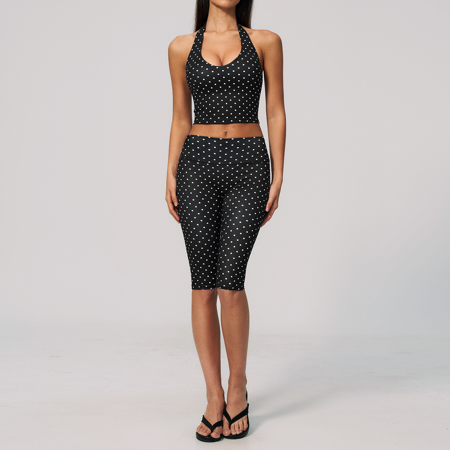 STYLISH LADY Polka Dot Halter  - đánh giá và giá Yoga Fitness Fit Club